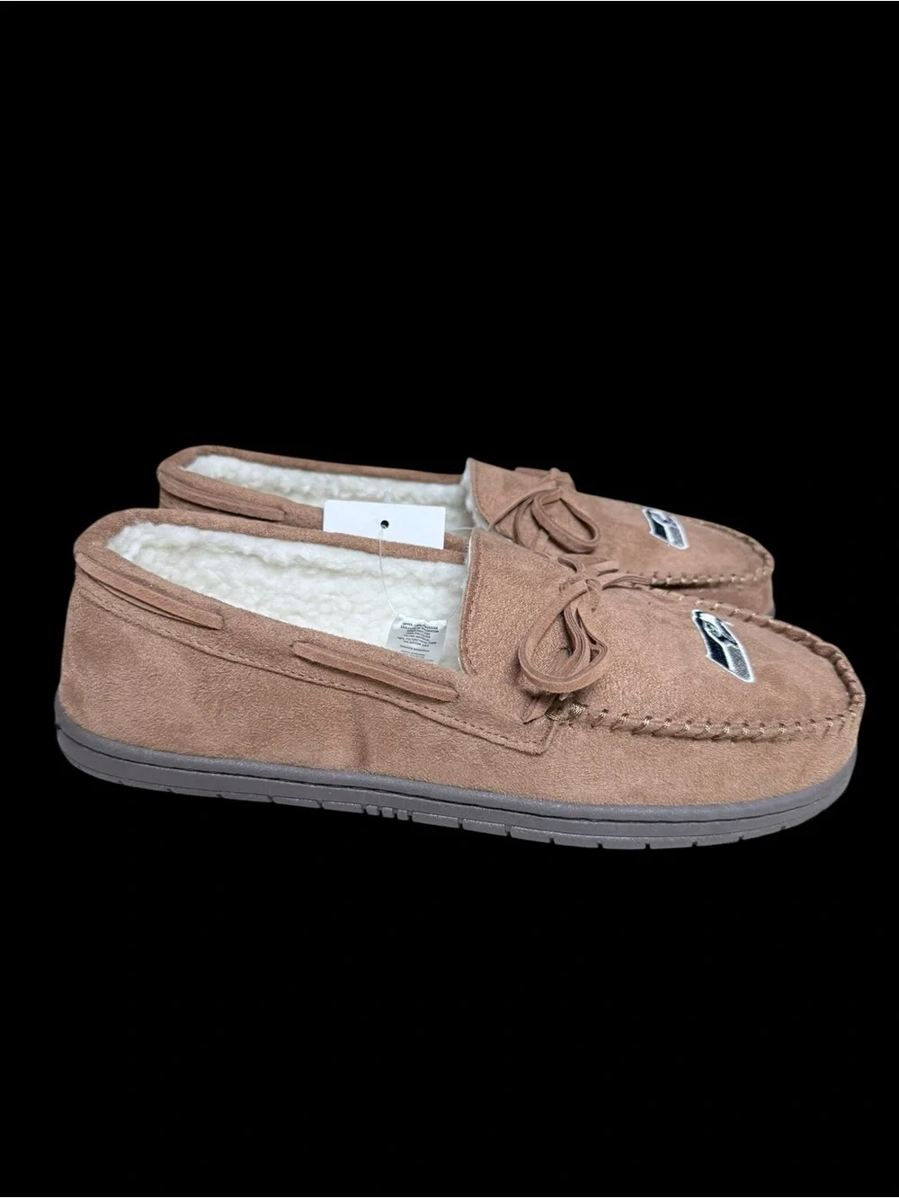 💙💚 NWT Seattle Seahawks Forever Collectibles Sherpa Moccasin Slippers 💚💙